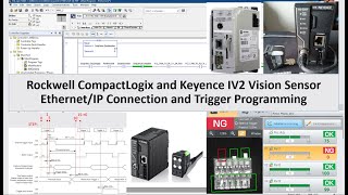 KI15 Allen‑Bradley PLC and Keyence IV2 Vision Sensor EtherNetIP Connection and Trigger Programming [upl. by Aubine]