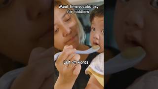 SPEECH THERAPY FOR 18 MONTHS 24 MONTHS OLD List of mealtime vocabulary shortsvideo [upl. by Anaehr]