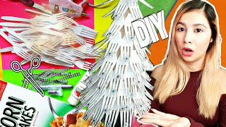 DIY Arbolito de Navidad con tenedores Reciclados [upl. by Bolton]