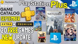 HUGE NEW PS PLUS UPDATE 20 FREE PS ExtraPremium September Games REVEALED PlayStation Plus 2023 [upl. by Dale293]