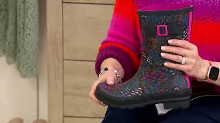 Joules Waterproof Mid Rain Boots Molly Welly Molly Welly on QVC [upl. by Eineeuq]