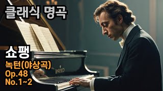 Chopin Nocturne Op48 no12 🎹 쇼팽 녹턴야상곡 🎧 클래식명곡 [upl. by Airdnekal]