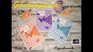 Geburtstagskarte basteln Tutorial [upl. by Brunella55]