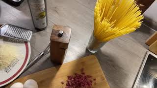 Spaghetti Carbonara  ORIGINAL Rezept  ohne Sahne food italianfood yummy [upl. by Anairda906]