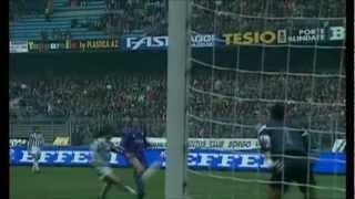 Del Piero grande gol impossible volley Juventus vs Fiorentina [upl. by Tiffie]