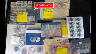 Briefmarken Briefe und Münzen  Schatzsuche in meinen Einkäufen der letzten Zeit [upl. by Gottuard]