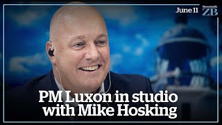 Watch Live Christopher Luxon in studio with Mike Hosking [upl. by Oliy]