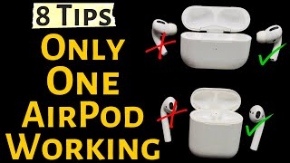 Fix Only One AirPod Working At a Time Heres How to Fix in 2024 AirPods Pro 32 [upl. by Eycal]