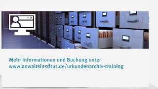 eLearning im DAI OnlineTraining Elektronisches Urkundenarchiv [upl. by Ignaz976]