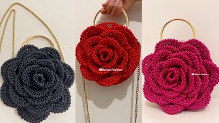 🌹TÜM DETAYLARIYLA GÜL ÇANTA🌹  ASTAR ANLATIMLI ROSE BAG [upl. by Milman]