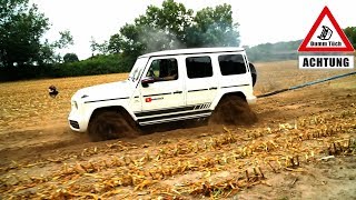 Tauziehen extrem  Mercedes G63 AMG vs Bus  Dumm Tüch [upl. by Elna]