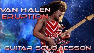 How to play Eruption by Van Halen Guitar Solo Lesson wtabs [upl. by Isador]