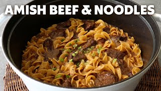 Amish Beef and Noodles  Food Wishes [upl. by Panaggio]