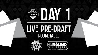 Live PreDraft Raiders Roundtable  Day 1  2024 NFL Draft [upl. by Kuehn]