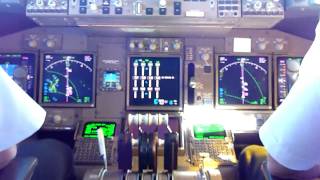 Qantas 747400 Cockpit and view over the Phillipines [upl. by Fisoi]