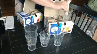 Duralex Picardie Clear Drinking Glasses amp Tumbler Set Unboxing [upl. by Tuinenga]