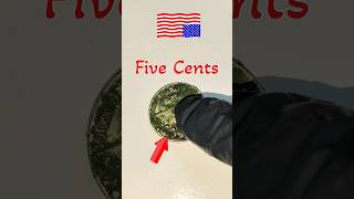 lets Clean 5 Cents 🤩 🇺🇲 satisfying coincleaning shorts asmr [upl. by Studley]