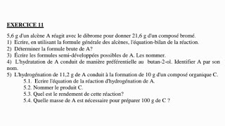 Les alcènes Exercice 1 [upl. by Antonius]