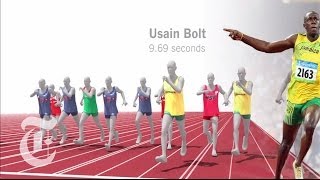 London Olympics 2012  Usain Bolts Gold in the 100 Meter Sprint  The New York Times [upl. by Aiciruam]