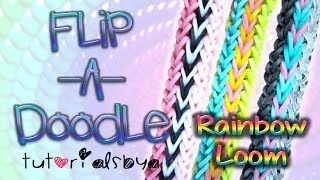 NEW FlipADoodle RAINBOW LOOM Bracelet Tutorial  How To [upl. by Ecarret]