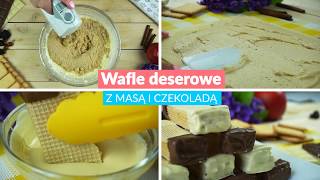 Wafle deserowe z masą i czekoladą  HIT na imprezę [upl. by Eetnahs]