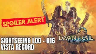 Final Fantasy XIV  Dawntrail  Sightseeing Log  016 Vista Record [upl. by Enyamert]