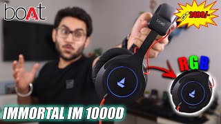 Boat Immortal 1000D Gaming Headphones  71 Surround Sound  Dolby Atmos [upl. by Nairret593]