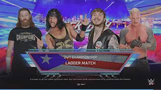 WWE 2K24 XPac VS Post Sami Dexter Fatal 4Way Ladder Match WWE 247 Tittle [upl. by Anyahs]