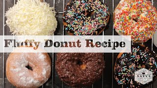 Fluffy Donut Recipe  Resep Donat Gendut foodprocessor krispykreme jco dunkindonuts [upl. by Heath]