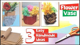 3 Gorgeous Vases from Waste Material  Best Reuse craft from waste [upl. by Aridni]