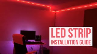 LED Strip Installation Guide  164ft amp 32ft [upl. by Ahsrats]