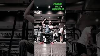 Overhead tricep extensions  Dumbbell motivation gymlife gym triceps music workout sports [upl. by Asira]