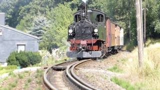 8Historik Mobil  Sachsenzug mit IV K 145 Lok  Zittauer Schmalspurbahnen [upl. by Aissirac]