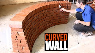 Building a Curved Brick Wall [upl. by Harobed]