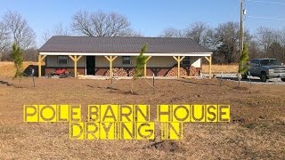 TIMELAPES  How To Build A Pole Barn House For Cheap [upl. by Orr]