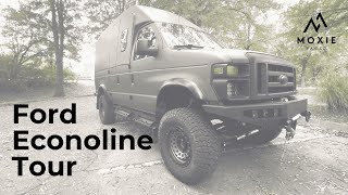 Green Ford Econoline Van Tour  Van Build amp Van Life [upl. by Suidaht]