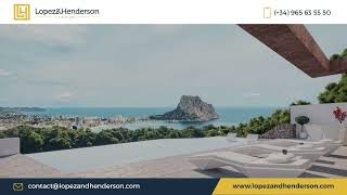 Elegant contemporary villa with breathtaking views of the sea Peñon de Ifach and the Bay of Calpe [upl. by Latimore]