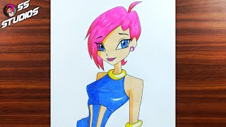 How to draw Tecna from Winx Club [upl. by Smoht]