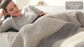 Crochet Hibernation Blanket Pattern  EASY  The Crochet Crowd [upl. by Elin]