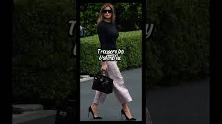 Melania Trump amazing wardrobe melaniatrump outfits chanel gucci shorts shortsvideo [upl. by Nallak]