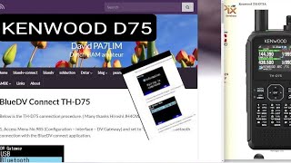 KENWOOD THD75  TERMINAL MODE  BLUE DV CONNECT  Bluetooth [upl. by Lena]