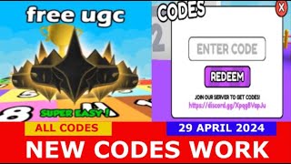 NEW CODES UGC Math Race ROBLOX  ALL CODES  APRIL 29 2024 [upl. by Trumann]