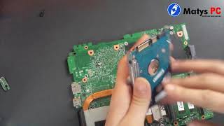 DELL Inspiron N5110 Q15R  wymiana dysku rozbiórka disassembly [upl. by Ocirne]