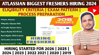 ATLASSIAN PADA ROLE LATEST HIRING 🔥  20222023 amp 2024  FRESHERS HIRING OPPORTUNITY  DIRECT TEST [upl. by Apfelstadt]