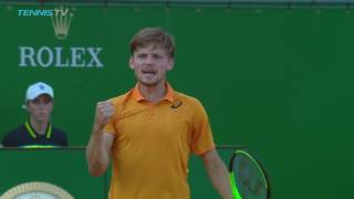 The best of David Goffin vs Novak Djokovic  MonteCarlo Rolex Masters 2017 Day 6 Highlights [upl. by Leonelle348]