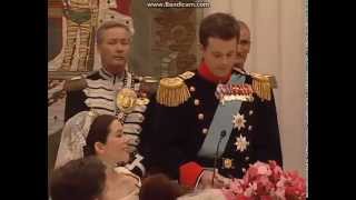 Frederik amp Marys Royal Wedding 2004 Crown Prince Frederiks speech ♥ [upl. by Aitetel]