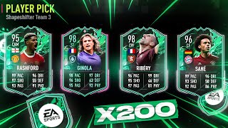 FIFA 22 200 x Shapeshifter Team 3 Player Pick Packs [upl. by Aidole795]