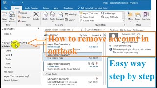 Remove or delete an email account from Outlook  how to remove mailbox from outlook [upl. by Yole671]