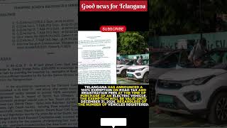 telangana vehicles roadtax electricvehicles ev shorts dailyupdates tax goodnews hyderabad [upl. by Nadeen]