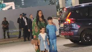 Salman Khan Sister Arpita Khan With Son amp Daughter At Isha Ambani Kids Birthday Celebration Party [upl. by Adeys]